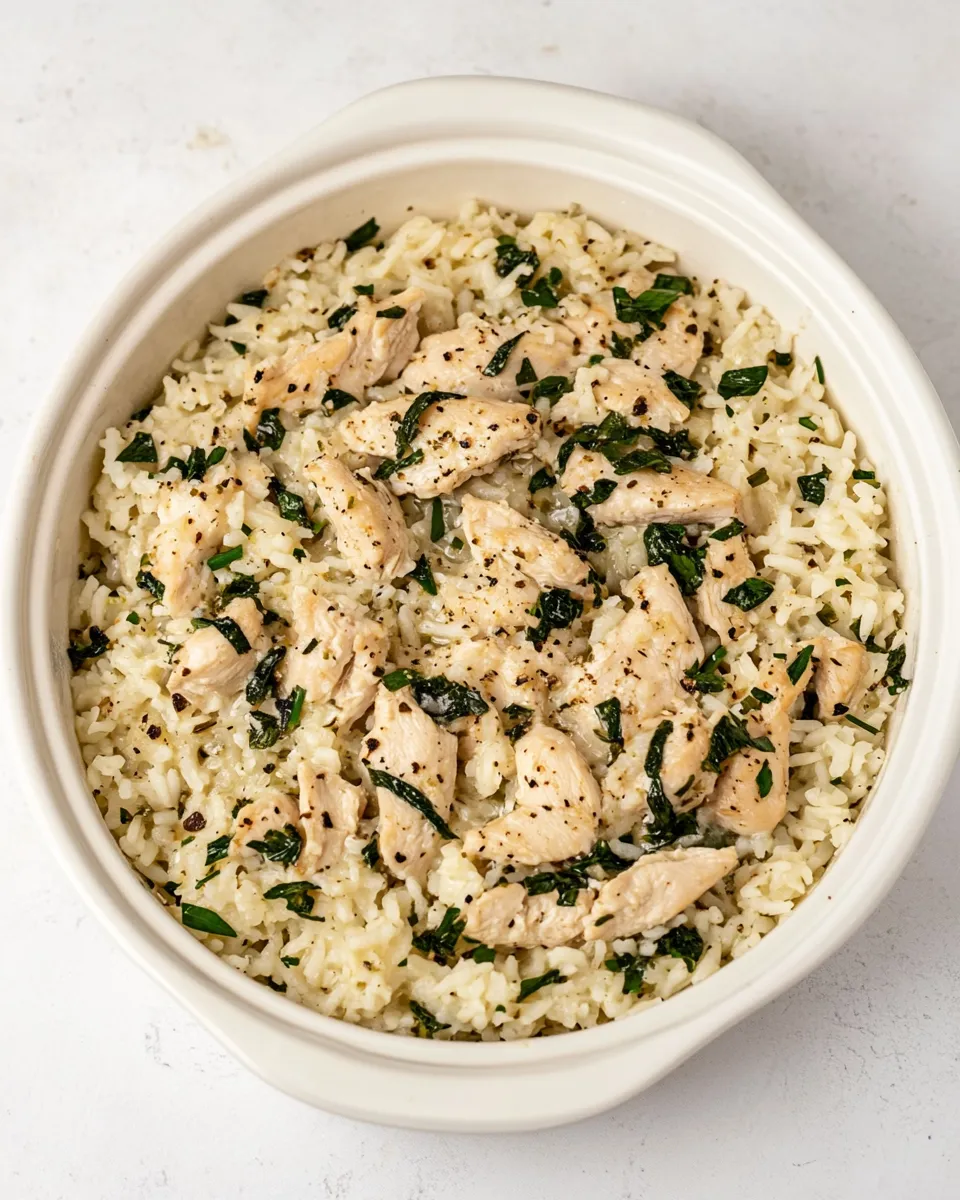 Homemade Garlic Chicken and Rice dish photo