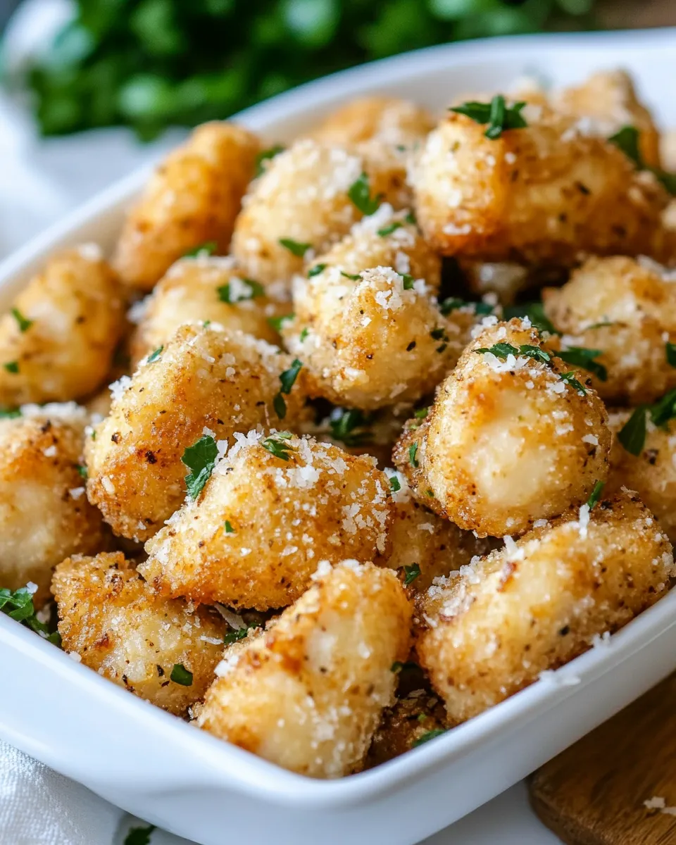 Classic Garlic Parmesan Chicken Bites plate image