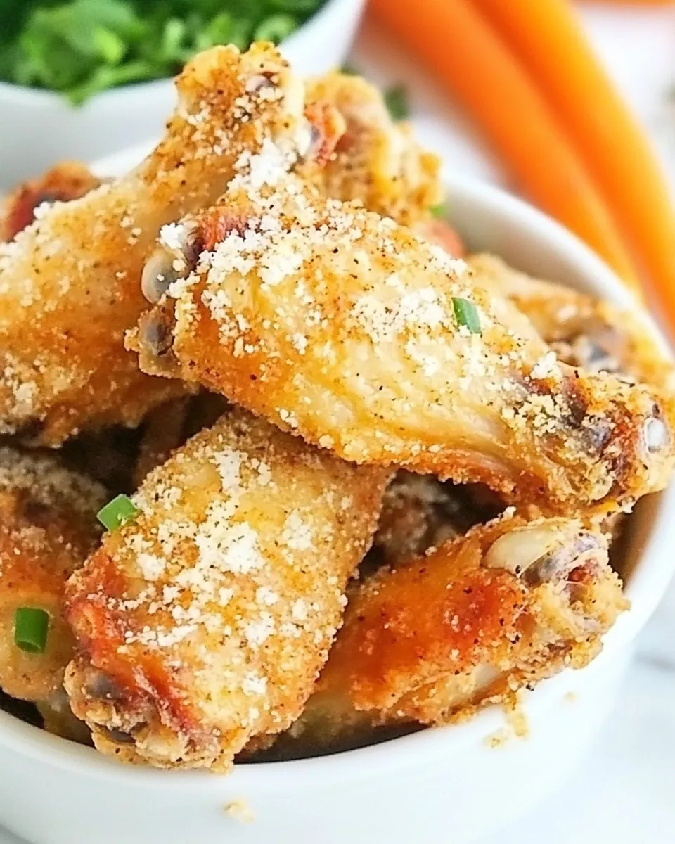 Homemade Garlic Parmesan Chicken Wings (Crispy Oven Baked) recipe photo