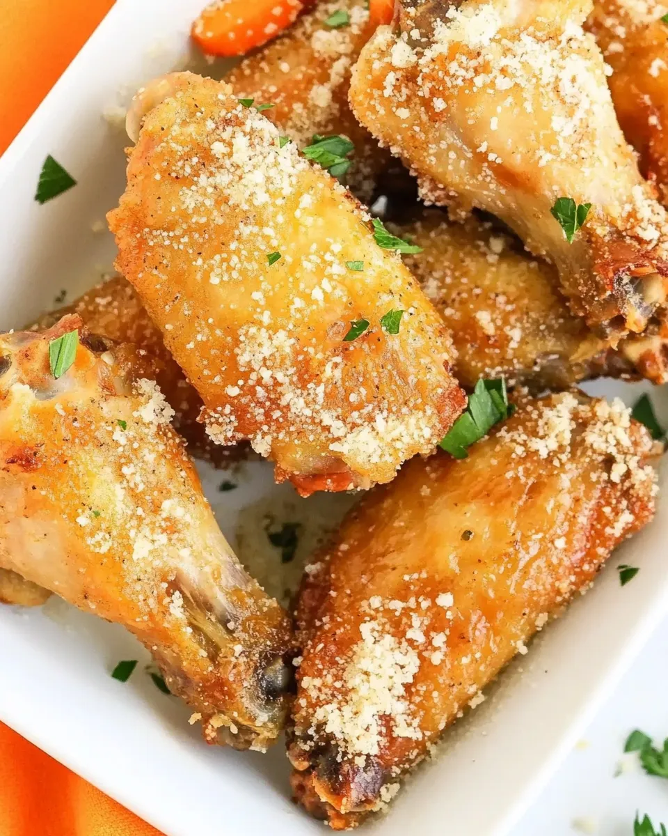 Classic Garlic Parmesan Chicken Wings (Crispy Oven Baked) dish photo