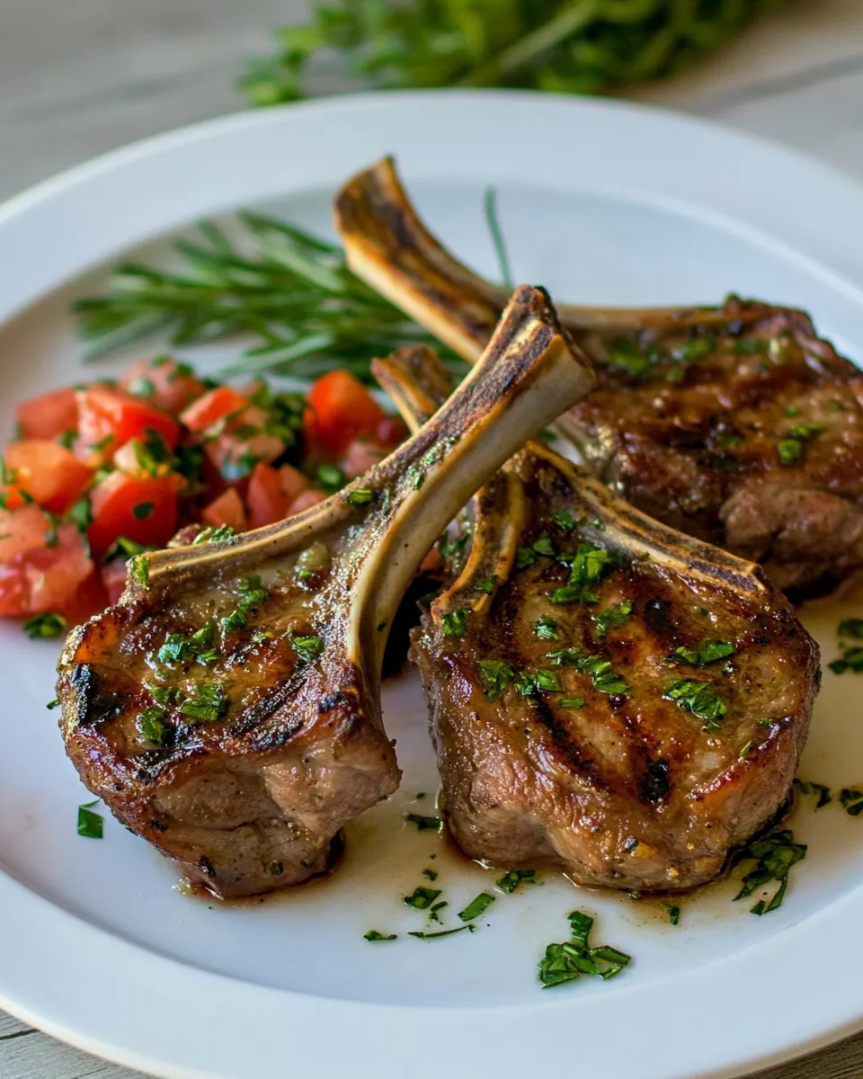 Easy Garlic and Herb Lamb Chops food shot