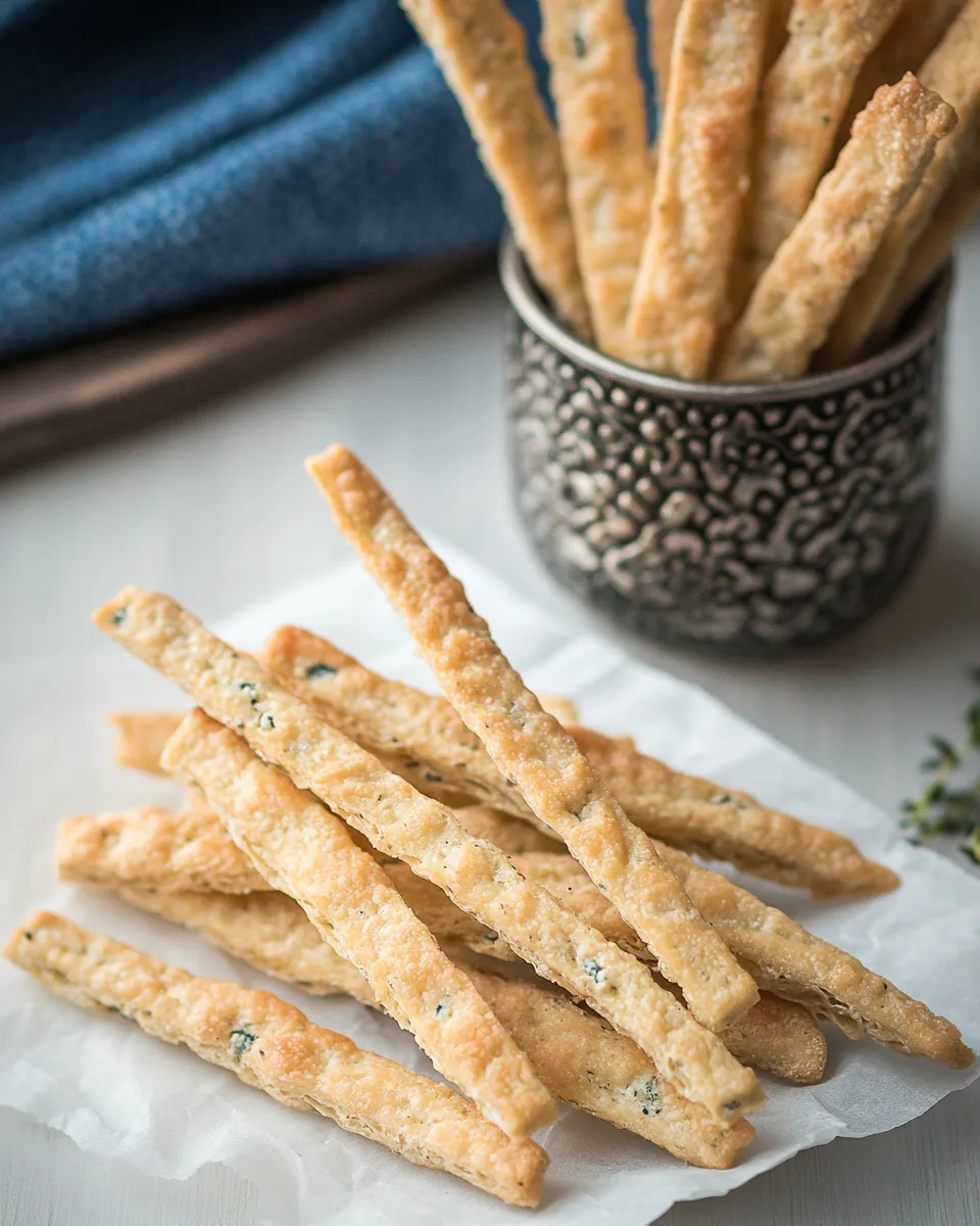 Easy Gorgonzola Cheese Straws food shot
