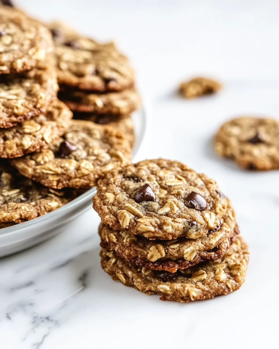 Delicious Granola Chocolate Chip Cookies food shot
