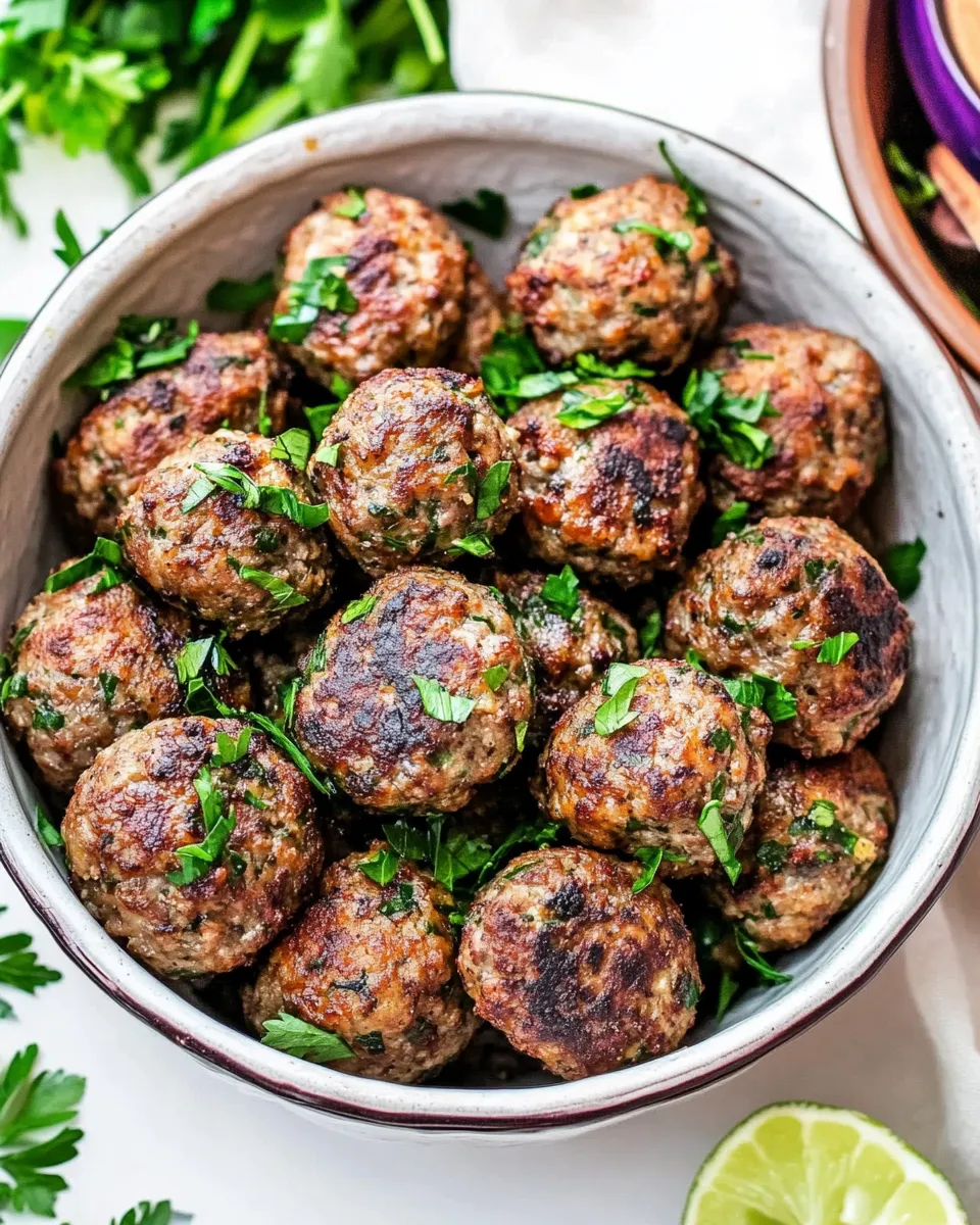 Easy Greek Meatballs food shot