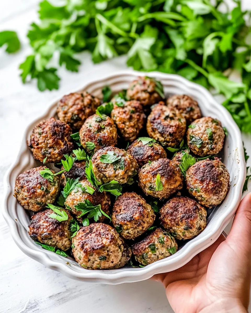 Delicious Greek Meatballs plate image