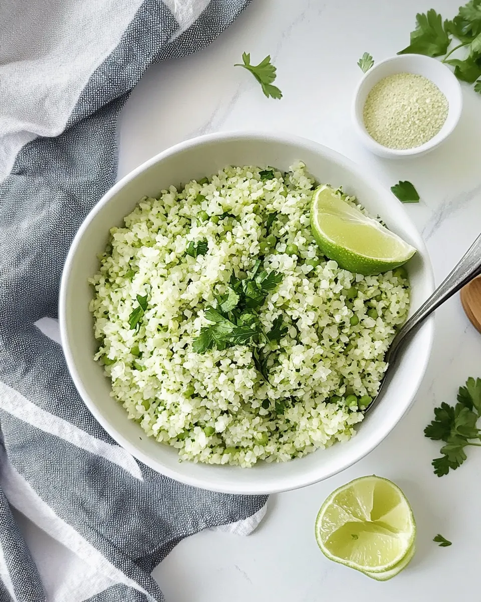 Easy Green Cauliflower Rice food shot
