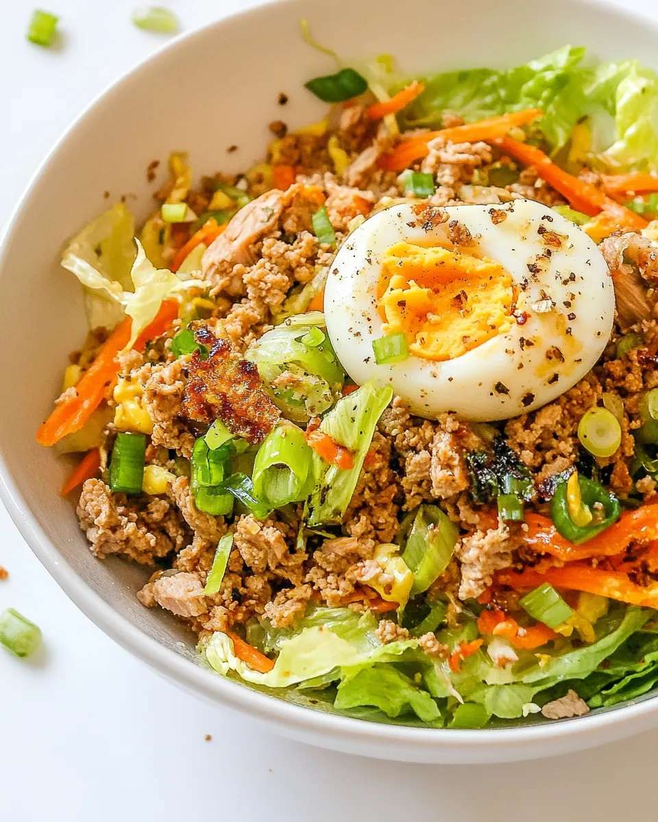 Homemade Ground Turkey Egg Roll in a Bowl photo