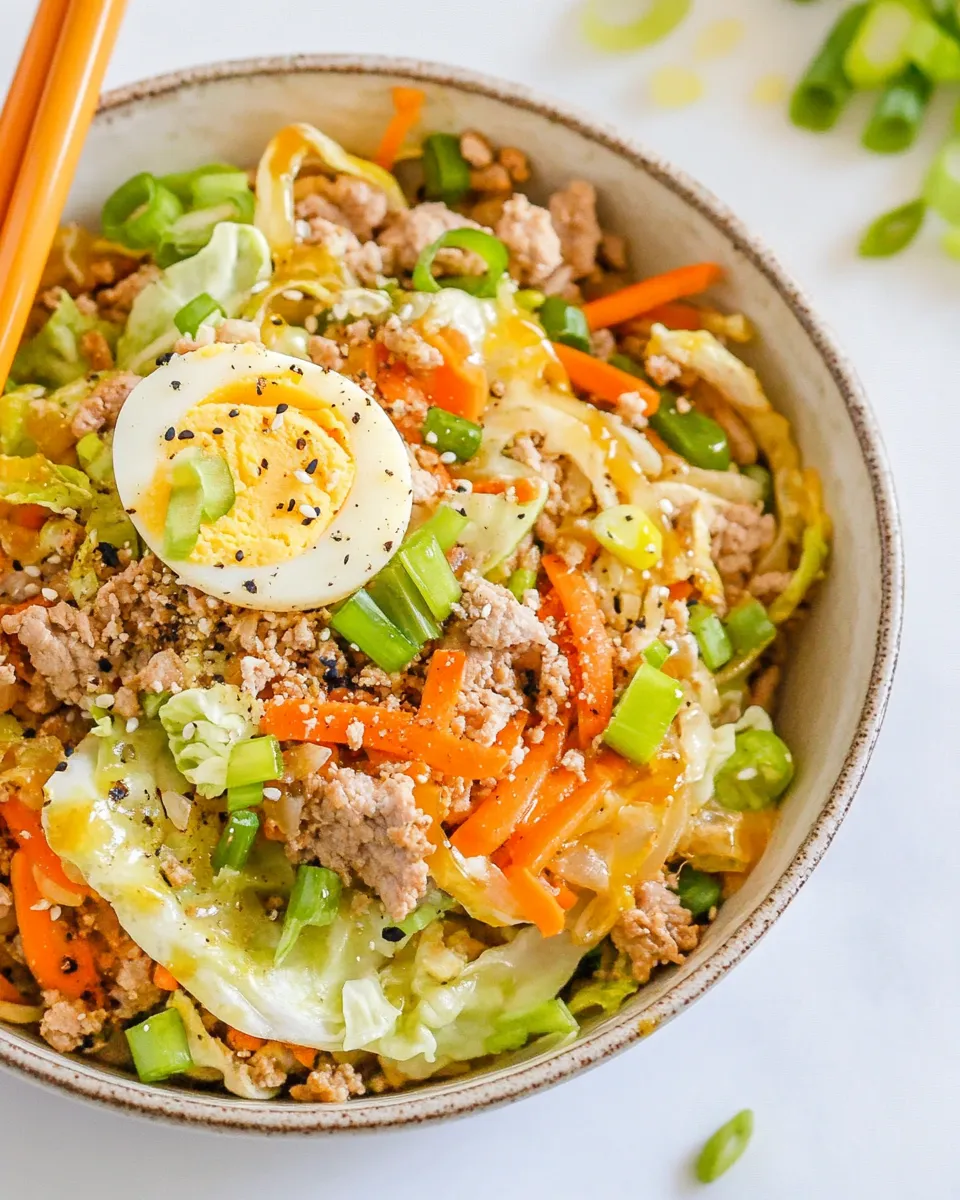 Delicious Ground Turkey Egg Roll in a Bowl dish photo