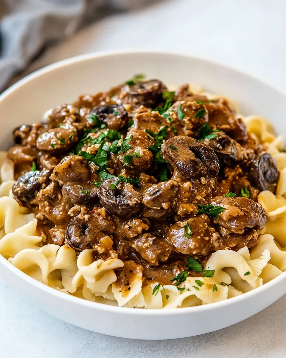 Delicious Hamburger Stroganoff image