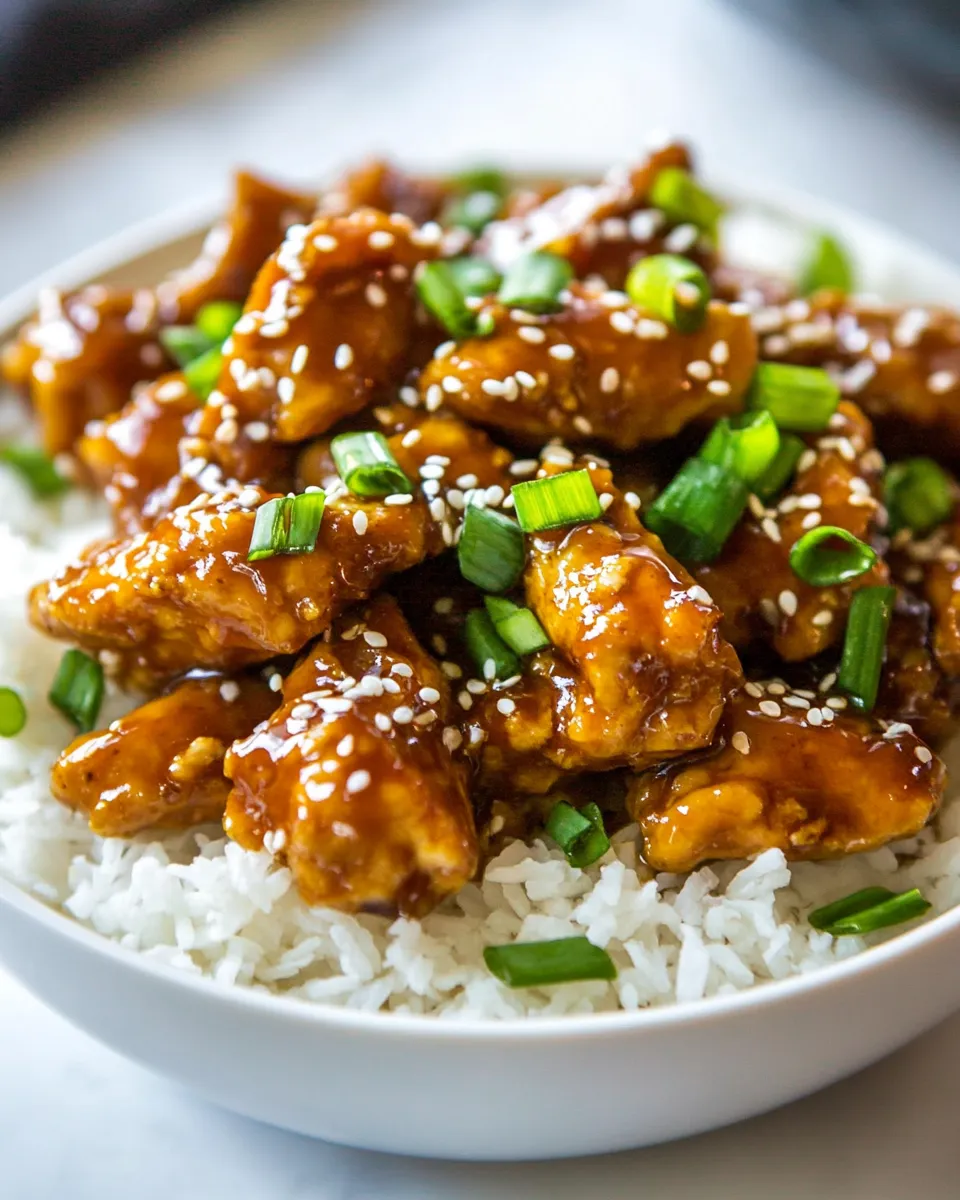 Classic Healthier 20 Minute Sesame Chicken dish photo