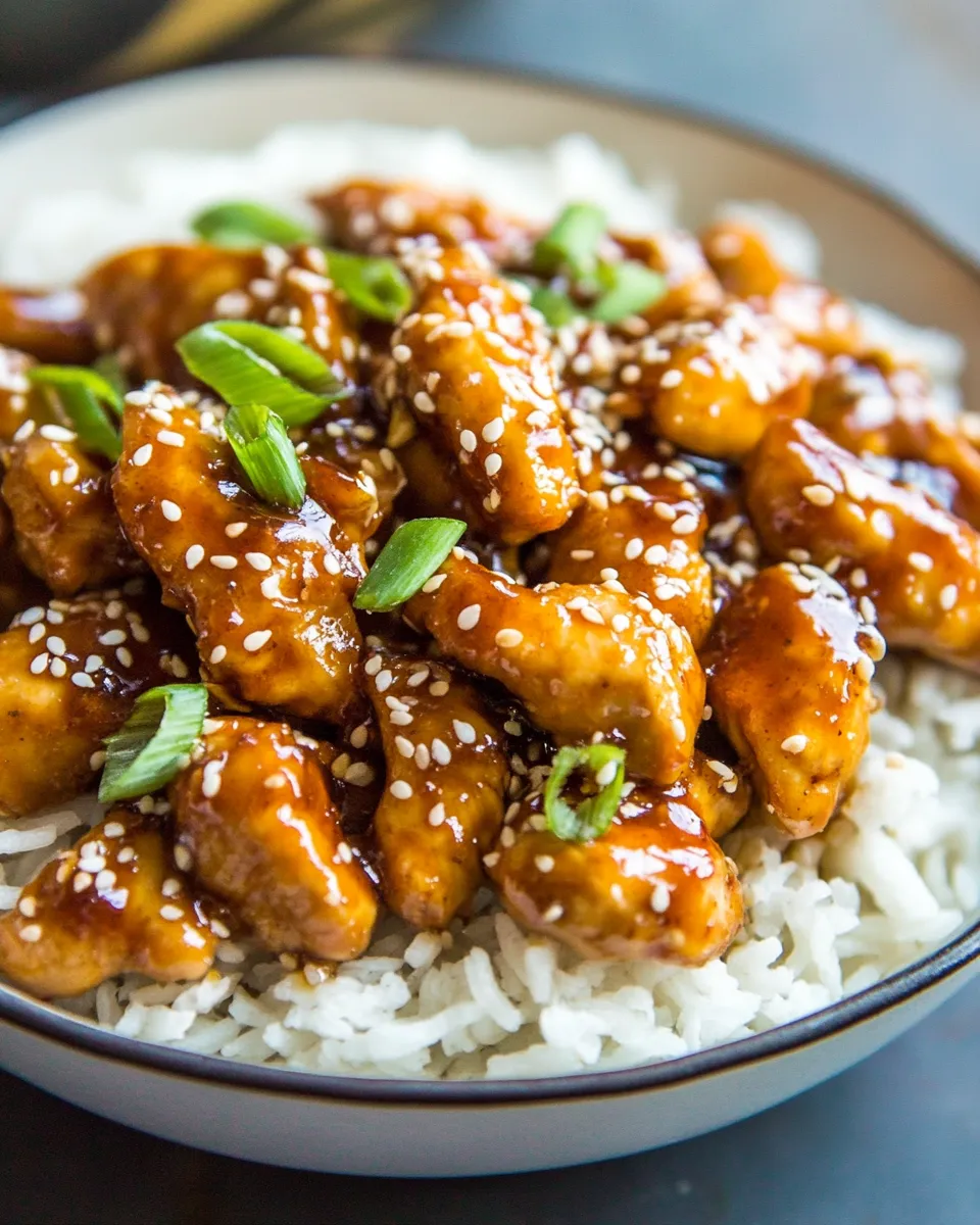 Easy Healthier 20 Minute Sesame Chicken food shot
