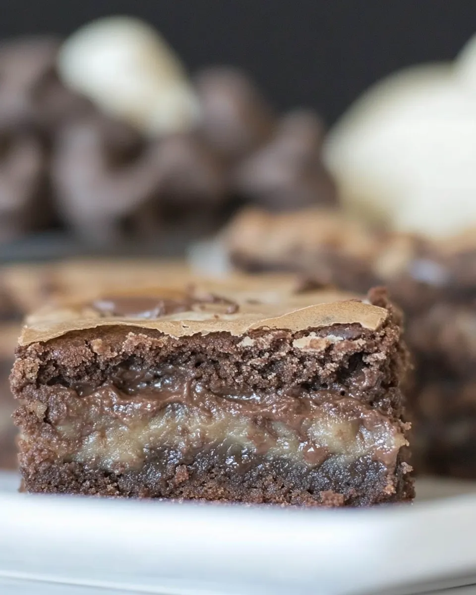Delicious Healthier Chocolate Gooey Cake Bars picture