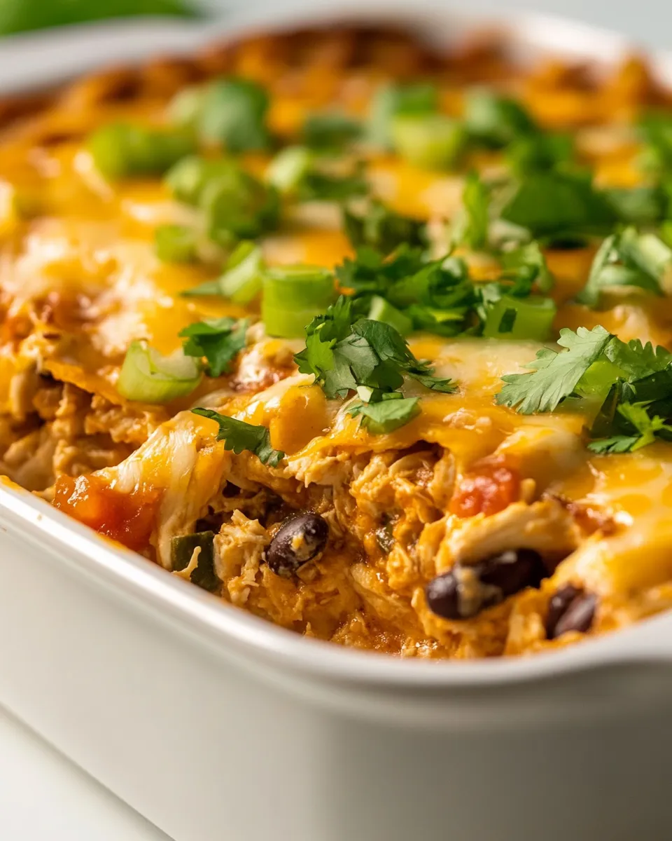 Delicious Healthy Chicken Taco Casserole dish photo