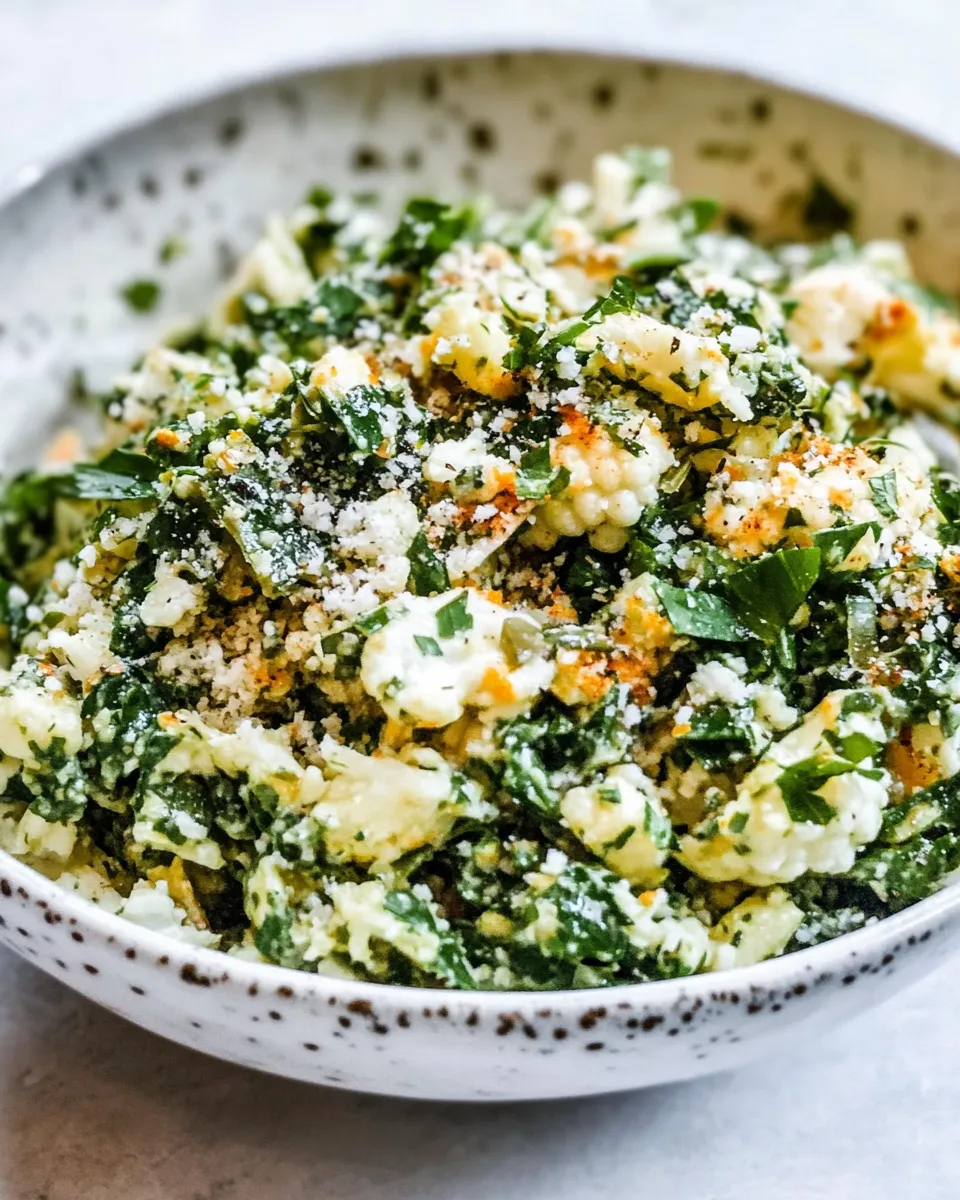 Classic Healthy Grated Cauliflower Salad dish photo