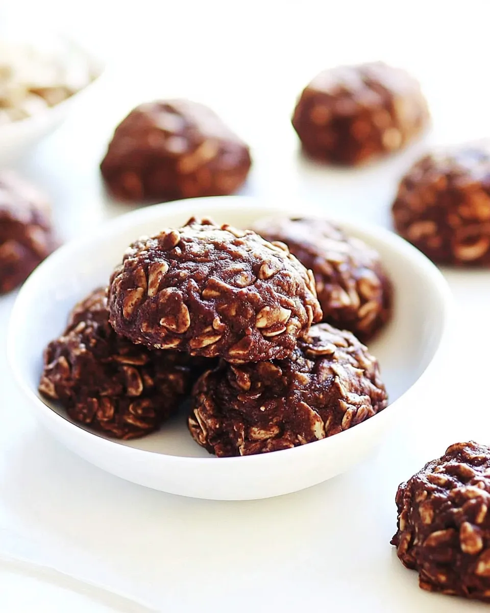 Delicious Healthy No-Bake Cookies Vegan & Gluten-Free dish photo