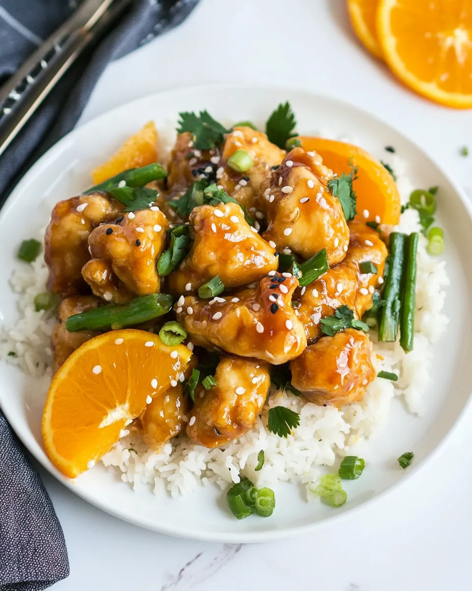 Classic Healthy Orange Chicken dish photo