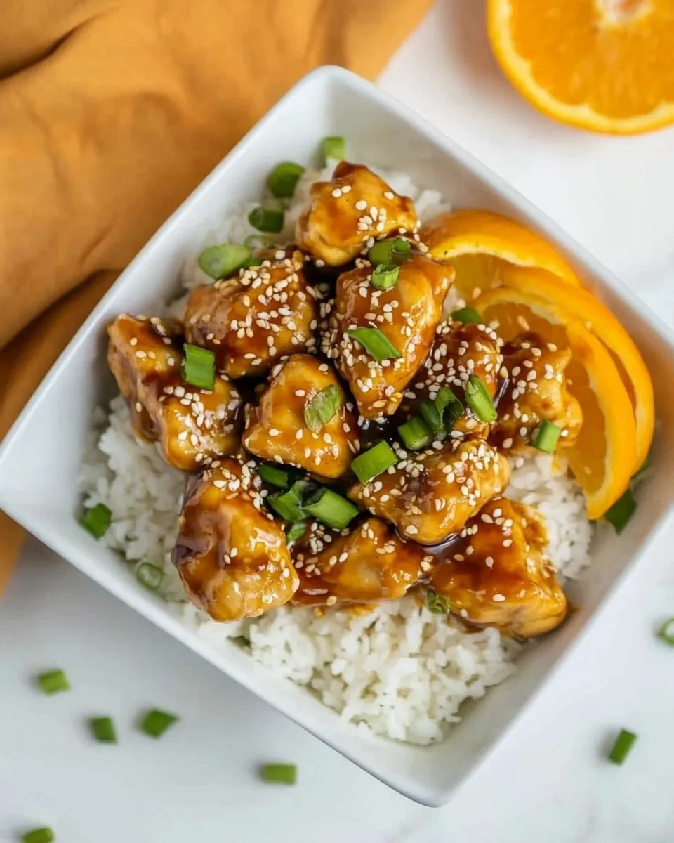 Easy Healthy Orange Chicken food shot