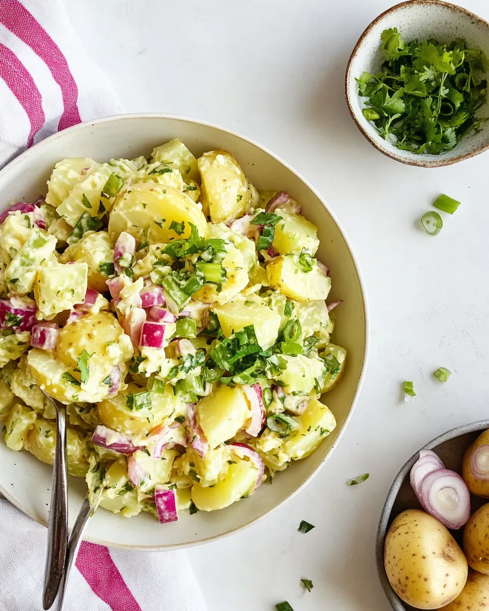 Easy Healthy Potato Salad food shot