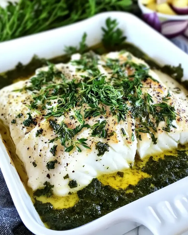 Delicious Herb Topped Fish Baked in Parchment recipe photo