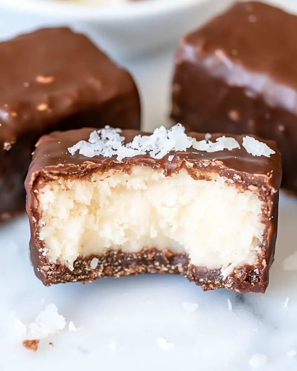 Tasty Homemade Bounty Bars dish photo