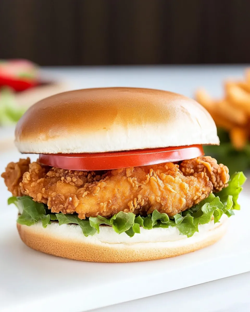 Homemade Homemade Burger King BK Royal Crispy Chicken Sandwich photo