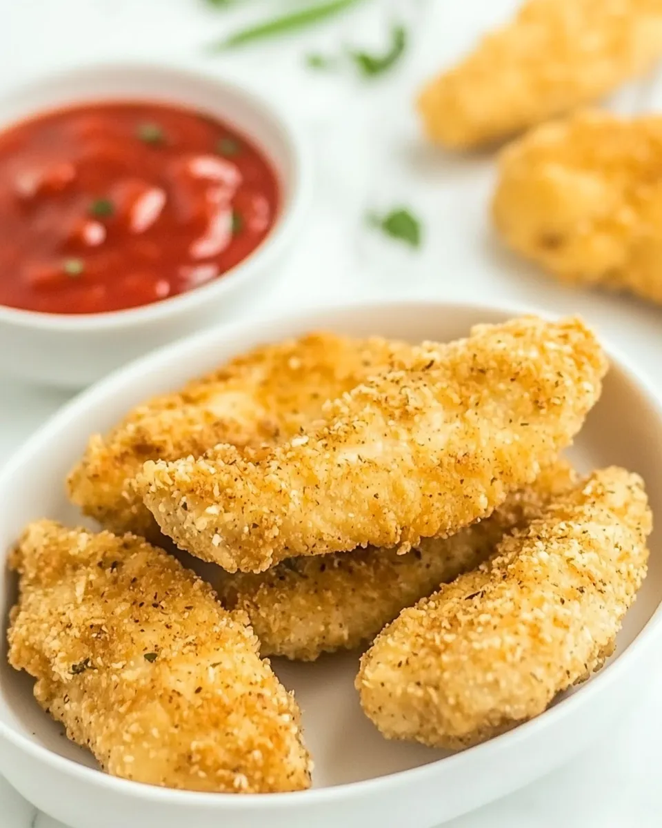 Quick Homemade Chicken Tenders food shot