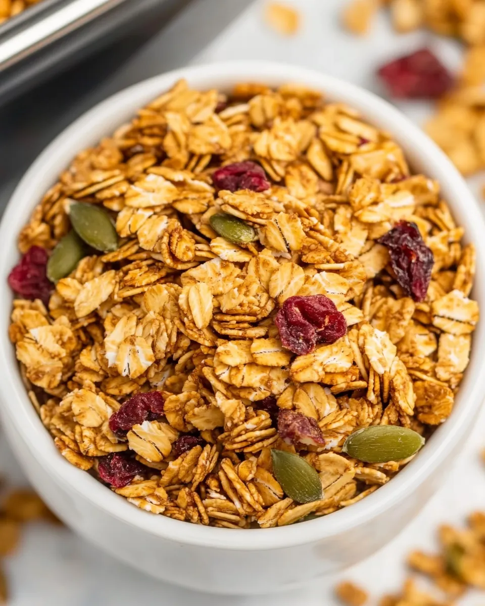 Healthy Homemade Granola Recipe food shot