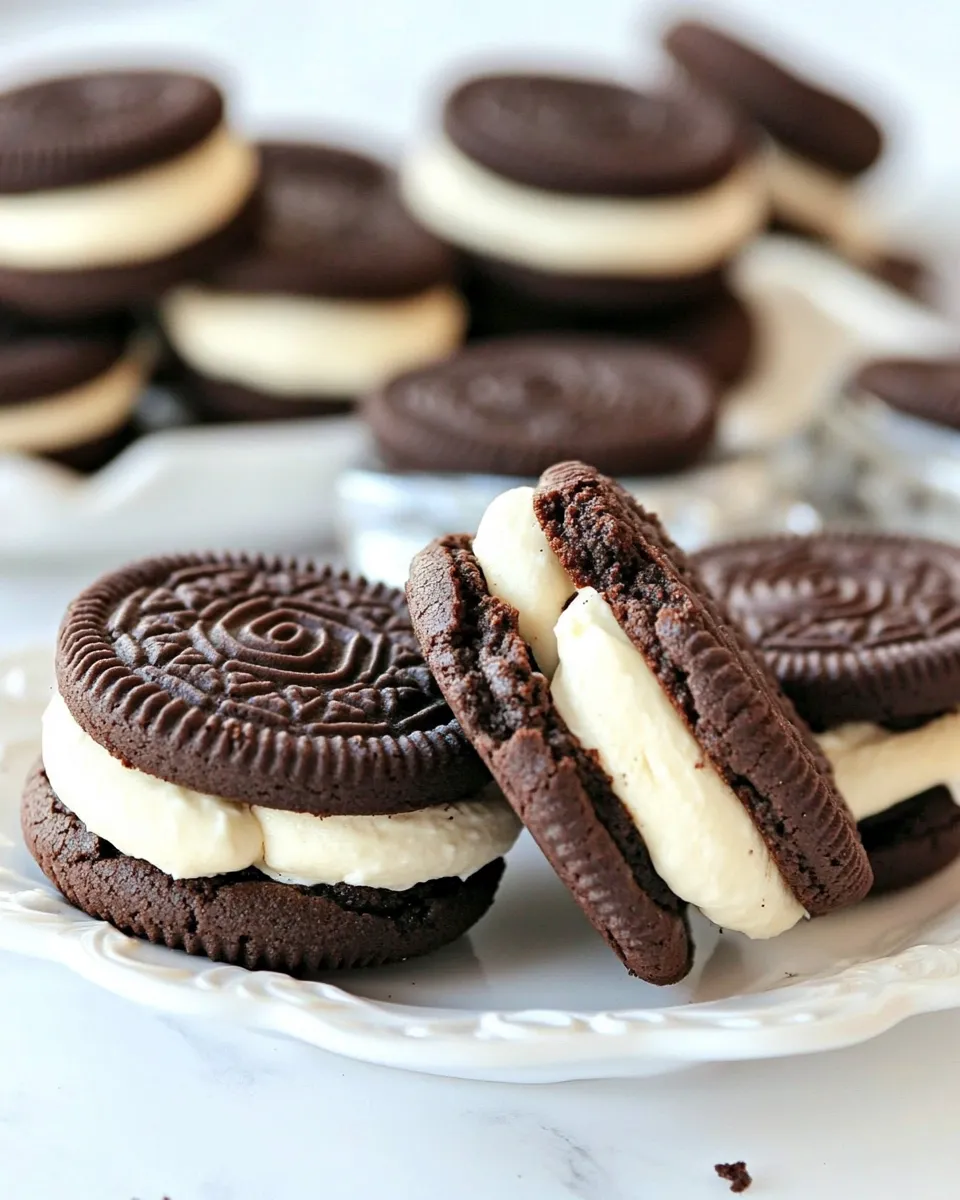 Quick Homemade Oreo Cookies food shot