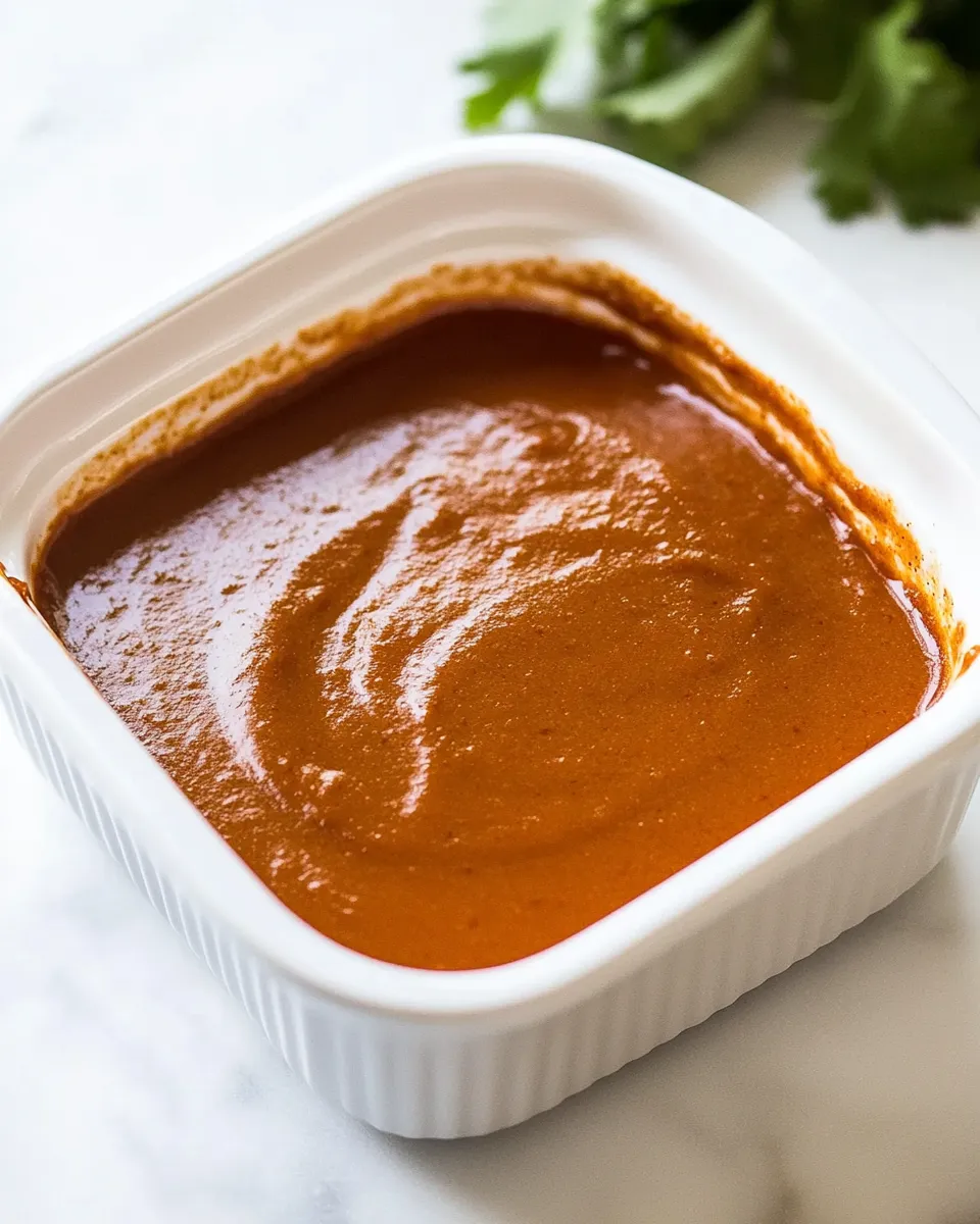 Easy Homemade Red Enchilada Sauce food shot
