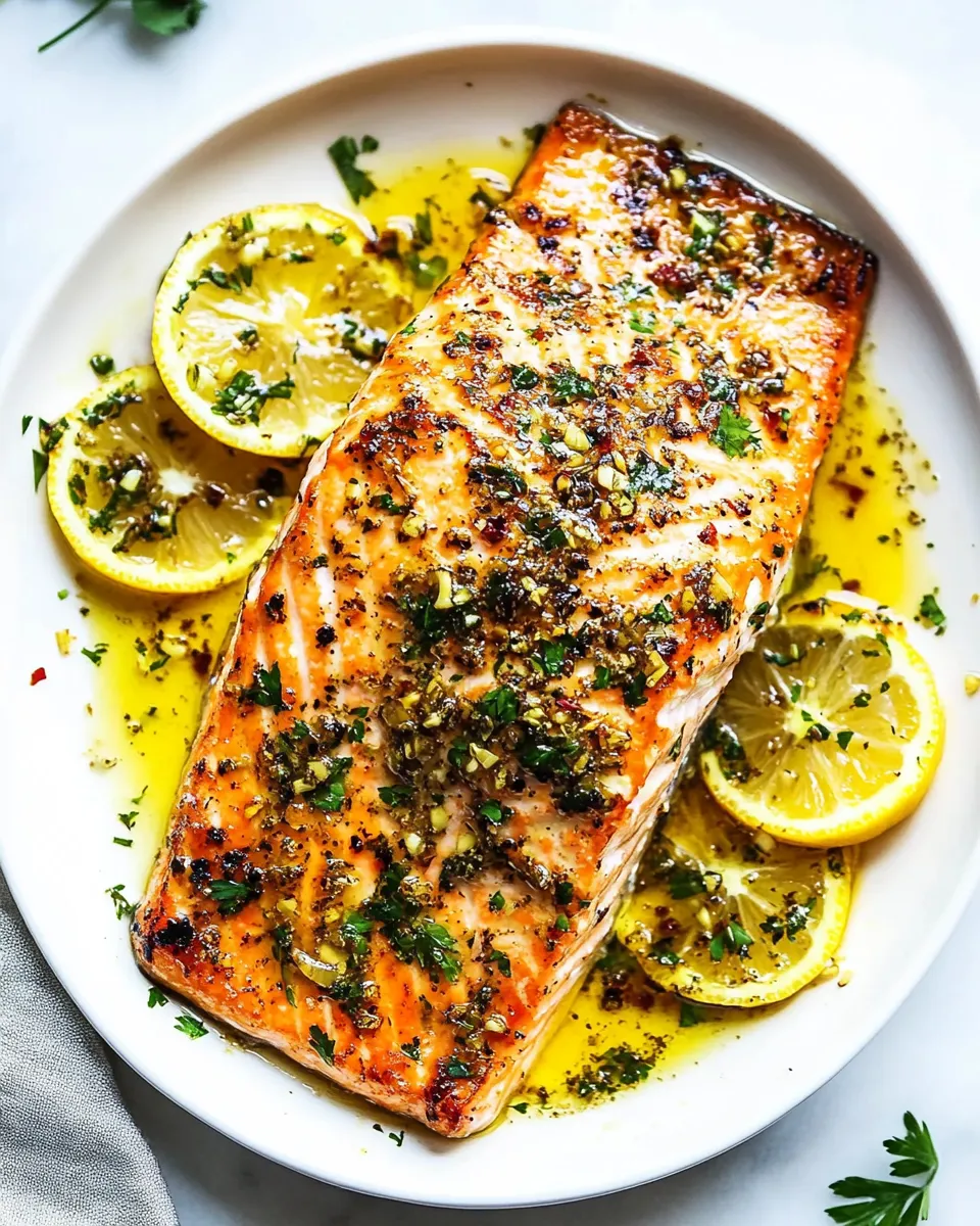 Easy Honey Garlic Dijon Broiled Salmon (15 minutes!) recipe image