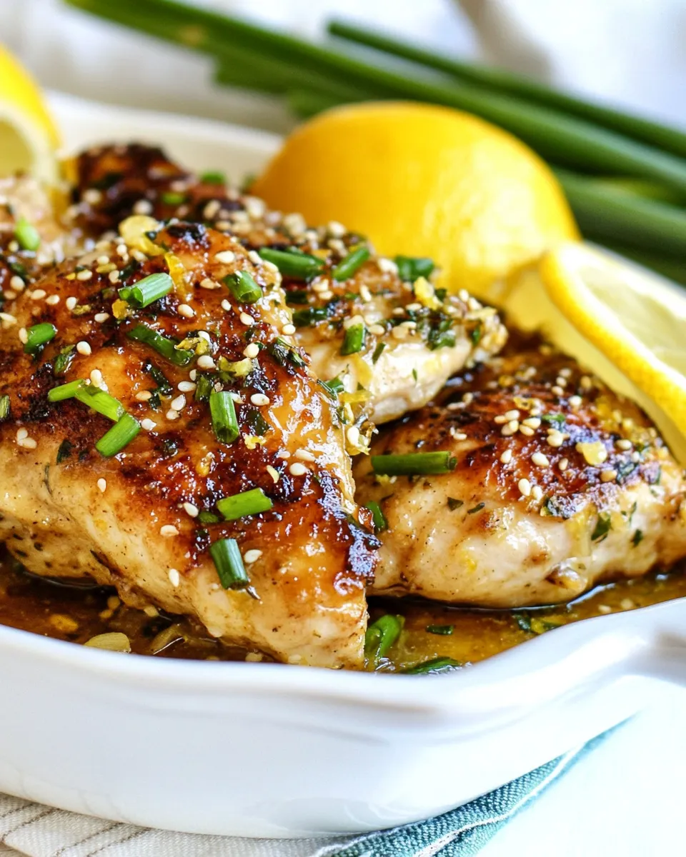 Delicious Honey Garlic Lemon Chicken recipe image
