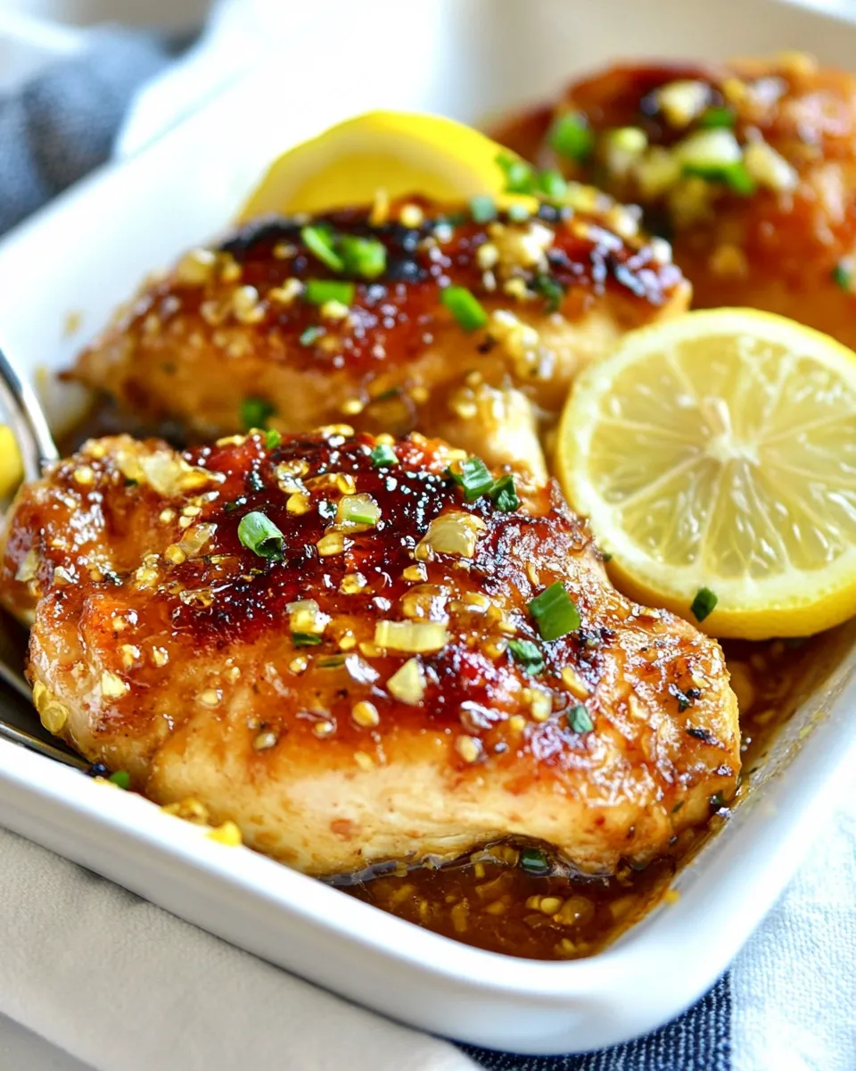Healthy Honey Garlic Lemon Chicken food shot