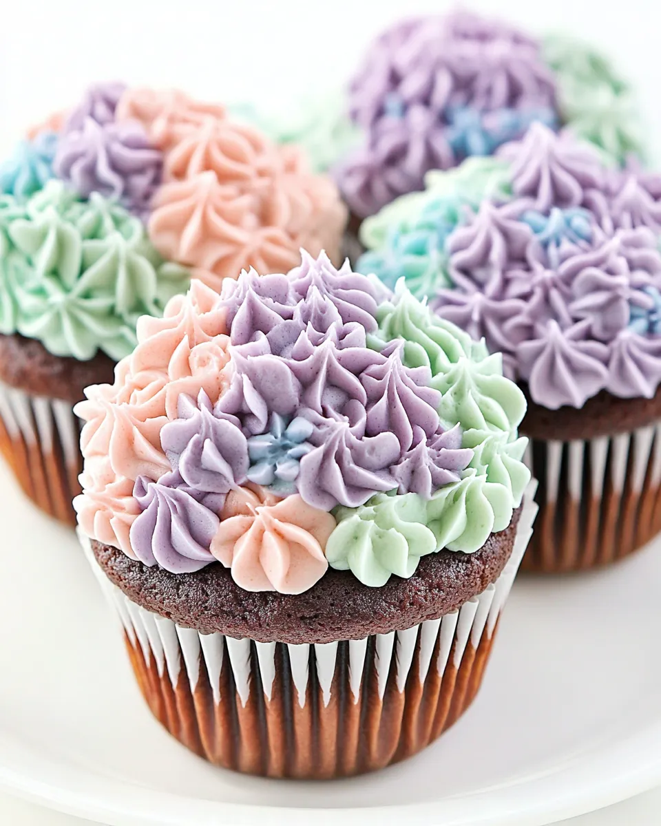 Homemade Hydrangea Cupcakes Recipe photo