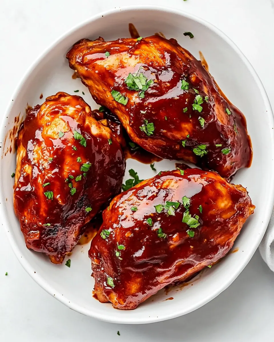 Delicious Instant Pot BBQ Chicken plate image