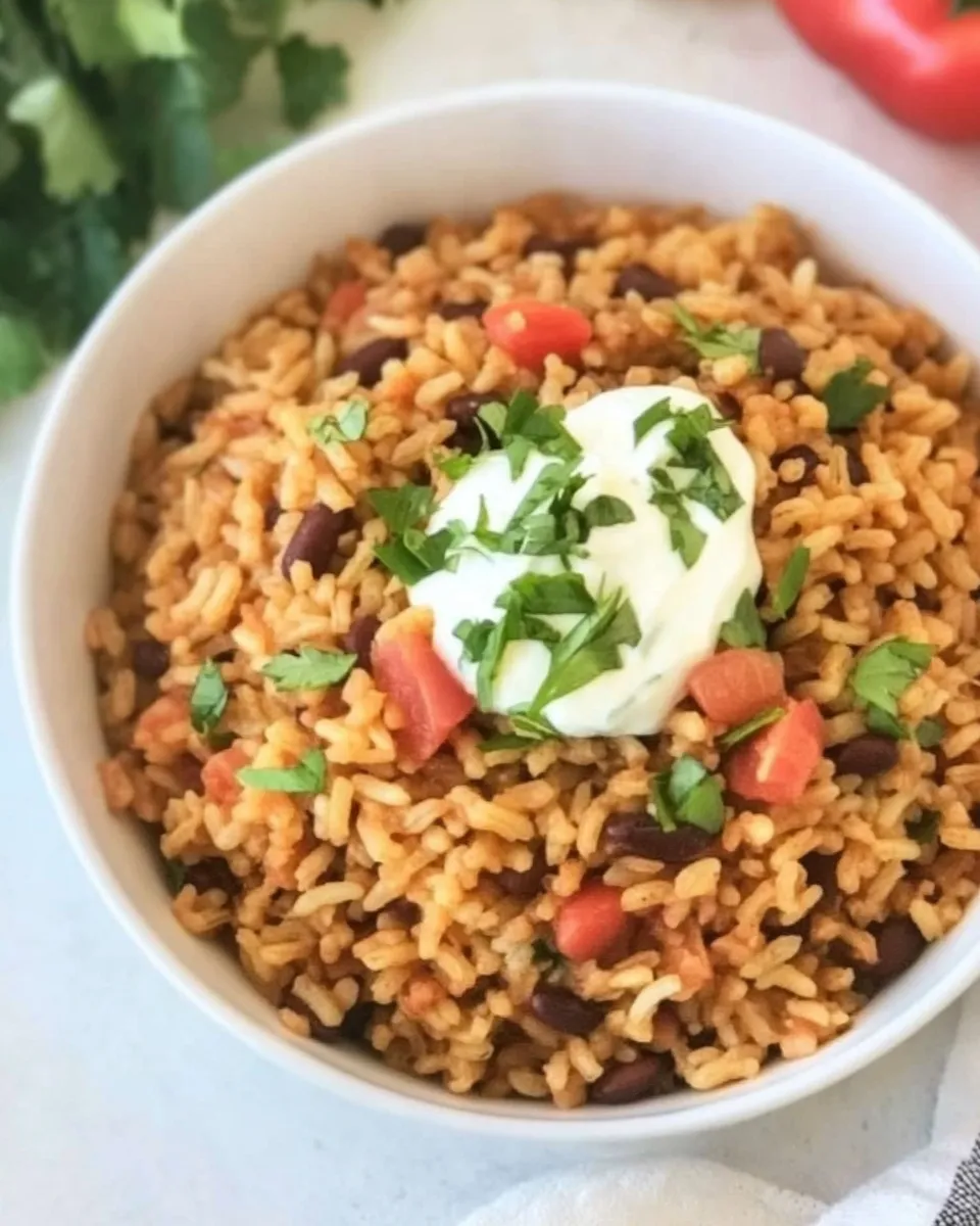 Delicious Instant Pot Rice and Beans - With Dried Beans plate image