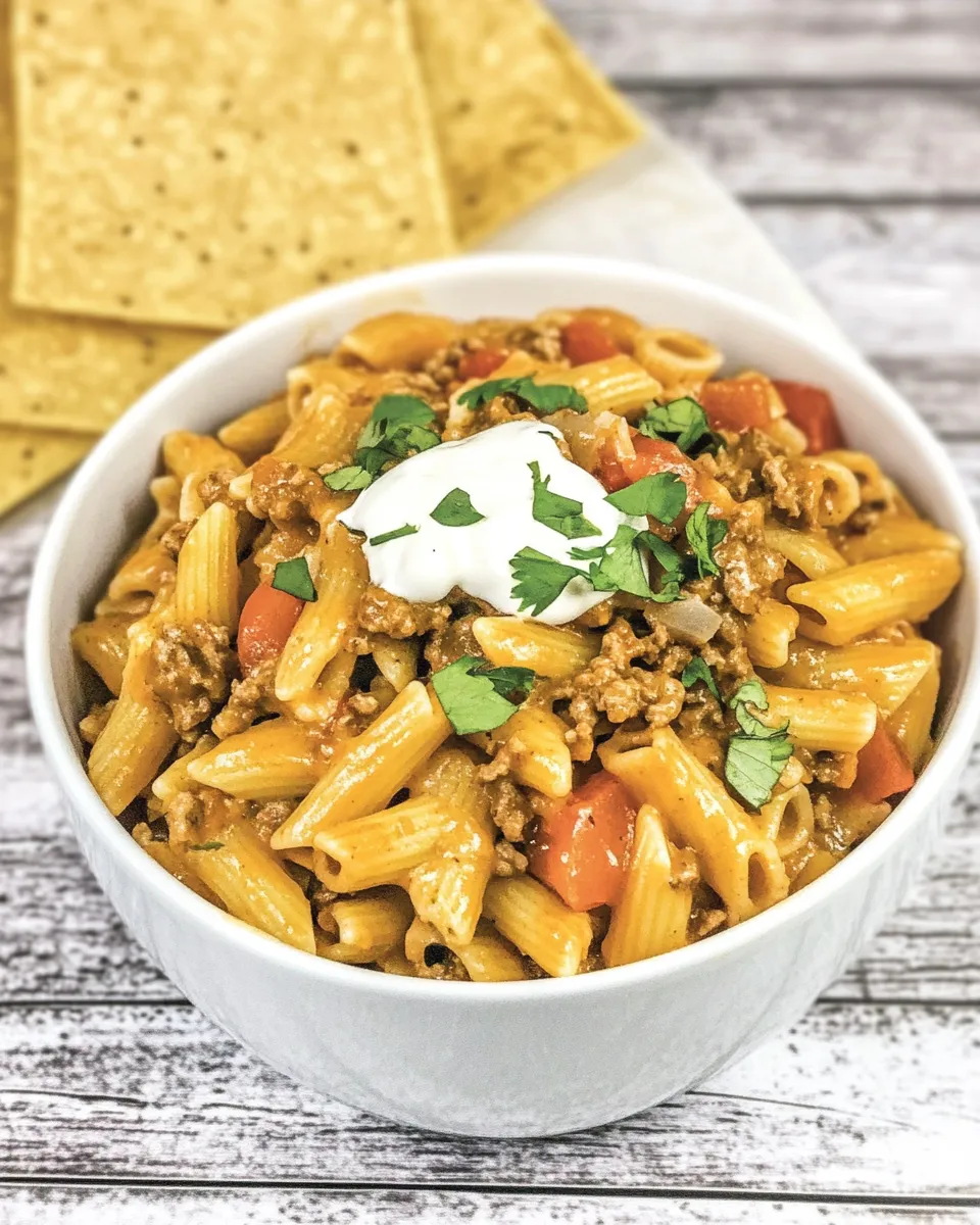 Quick Instant Pot Taco Pasta recipe photo
