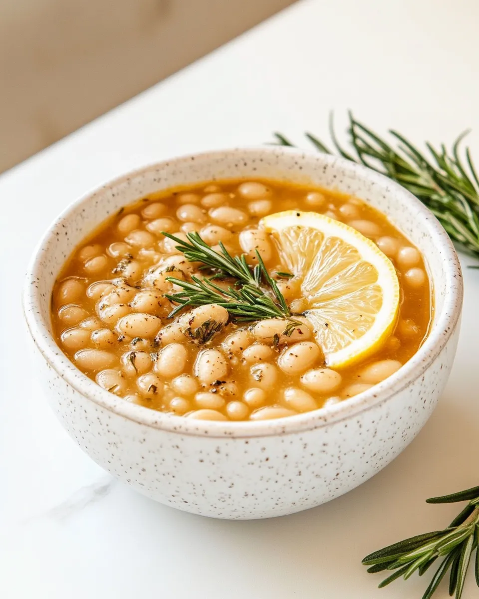 Classic Instant Pot White Beans with Lemon and Rosemary image
