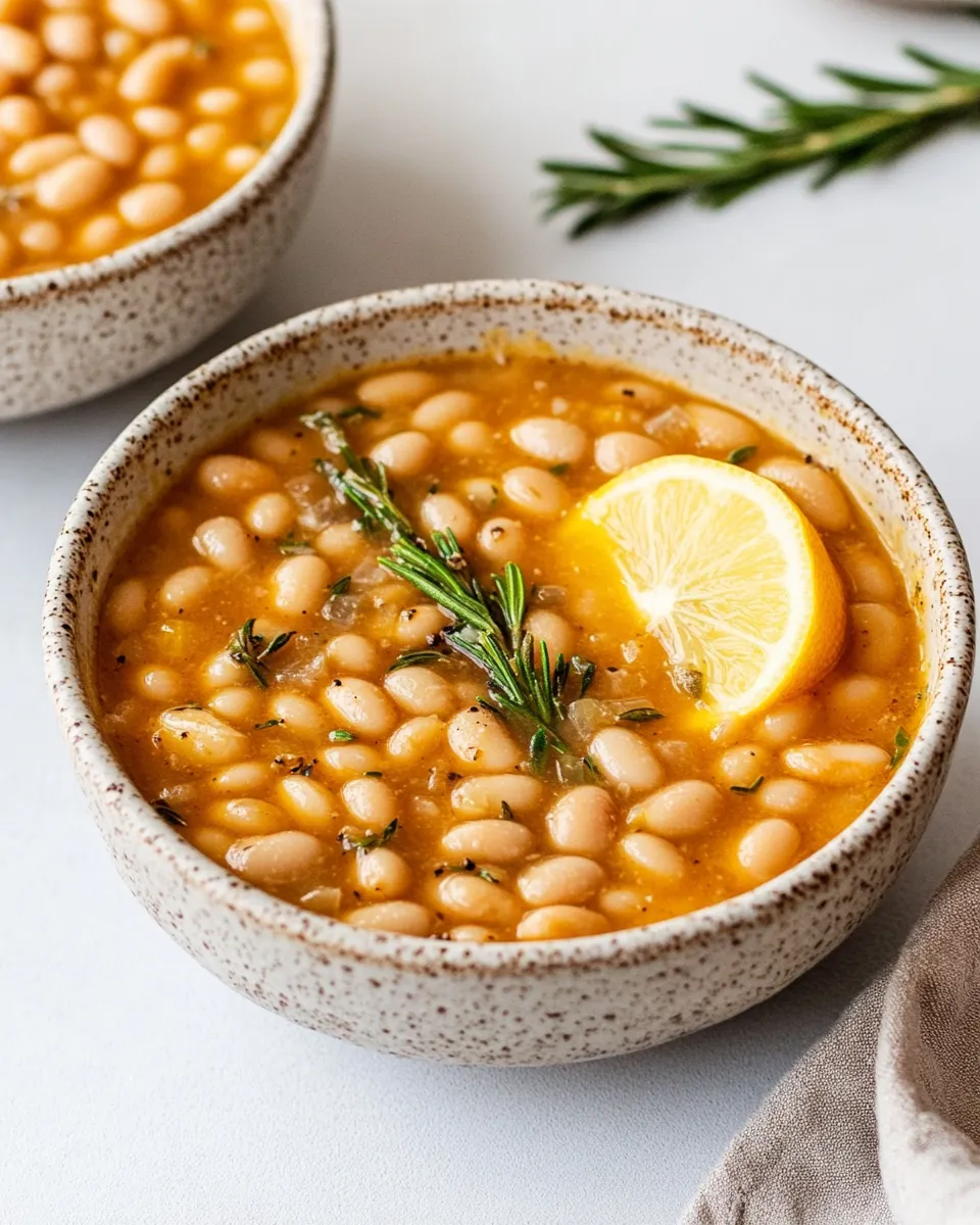 Delicious Instant Pot White Beans with Lemon and Rosemary dish photo