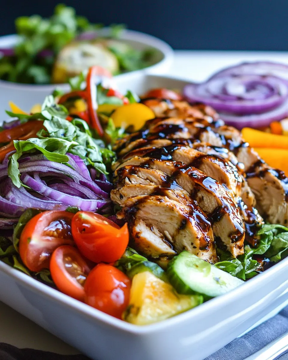 Classic Italian Balsamic Chicken Salad Recipe image