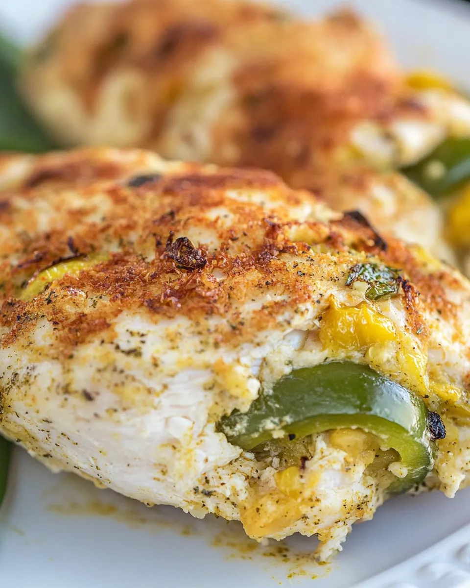 Easy Jalapeno Popper Stuffed Chicken food shot