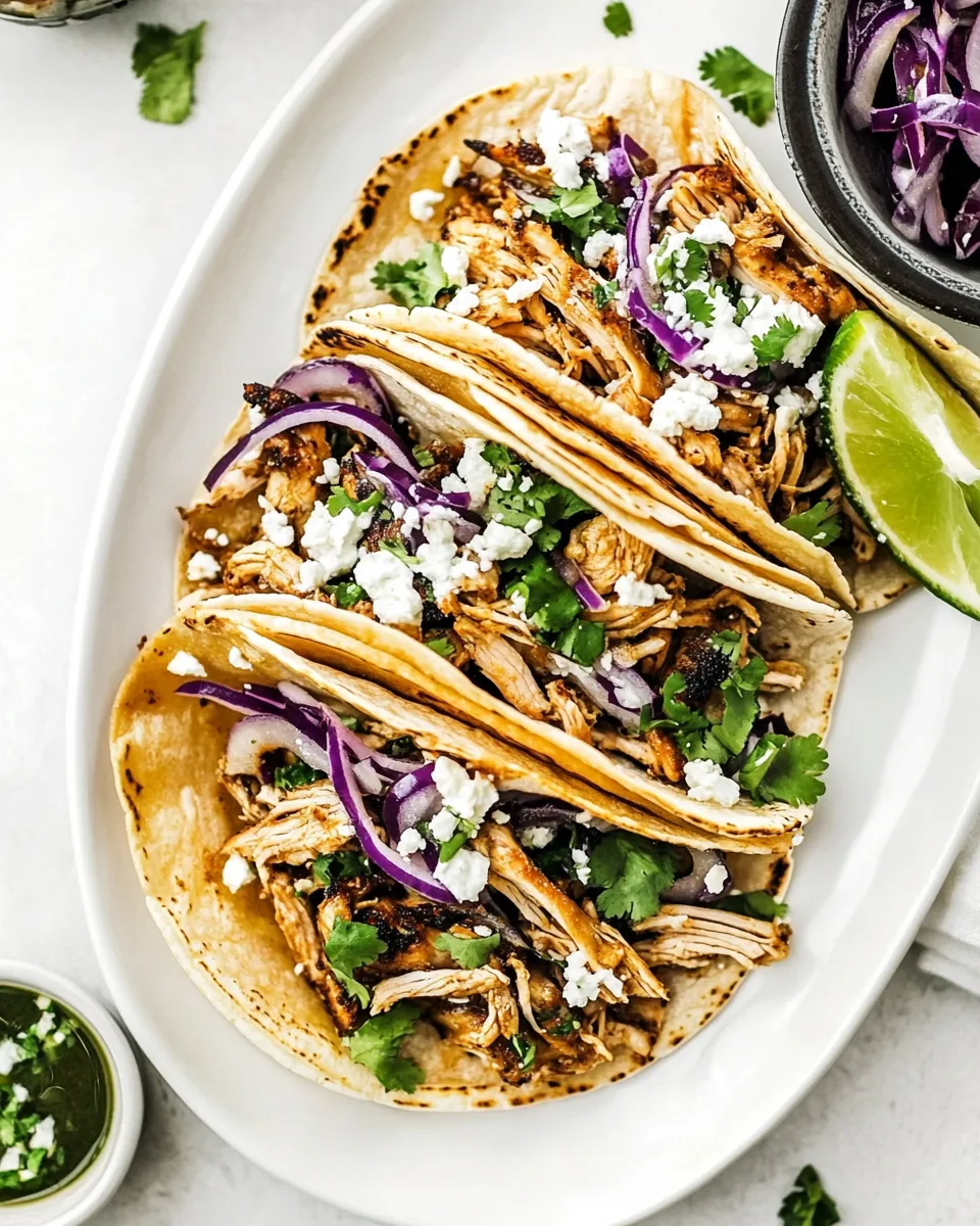 Easy Jerk Chicken Tacos food shot