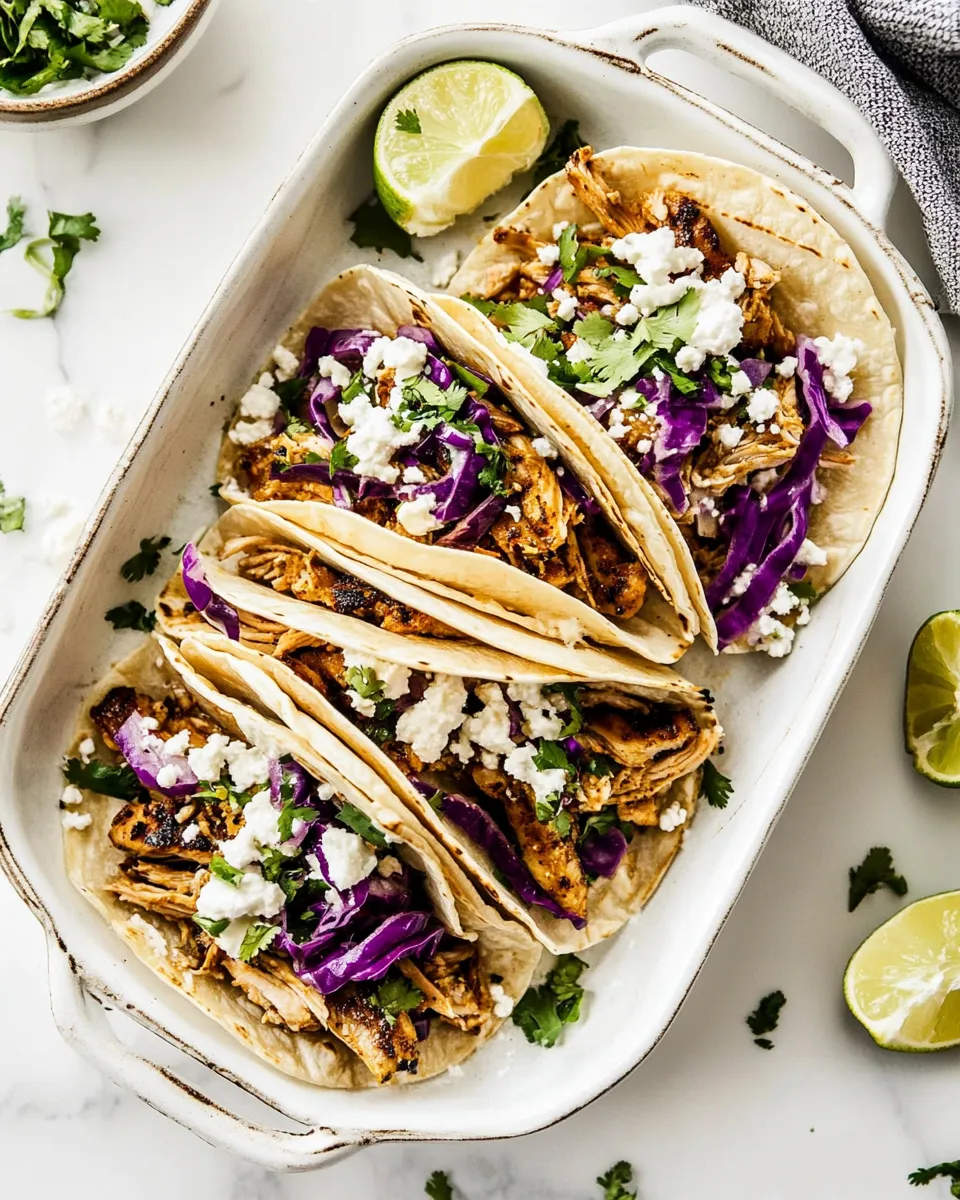 Delicious Jerk Chicken Tacos plate image