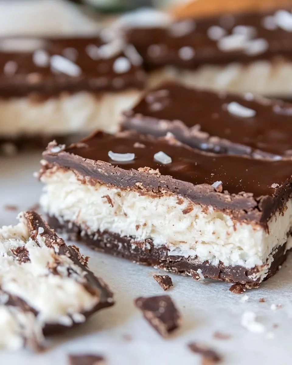 Classic Keto Bounty Bars (Mounds Bars) dish photo