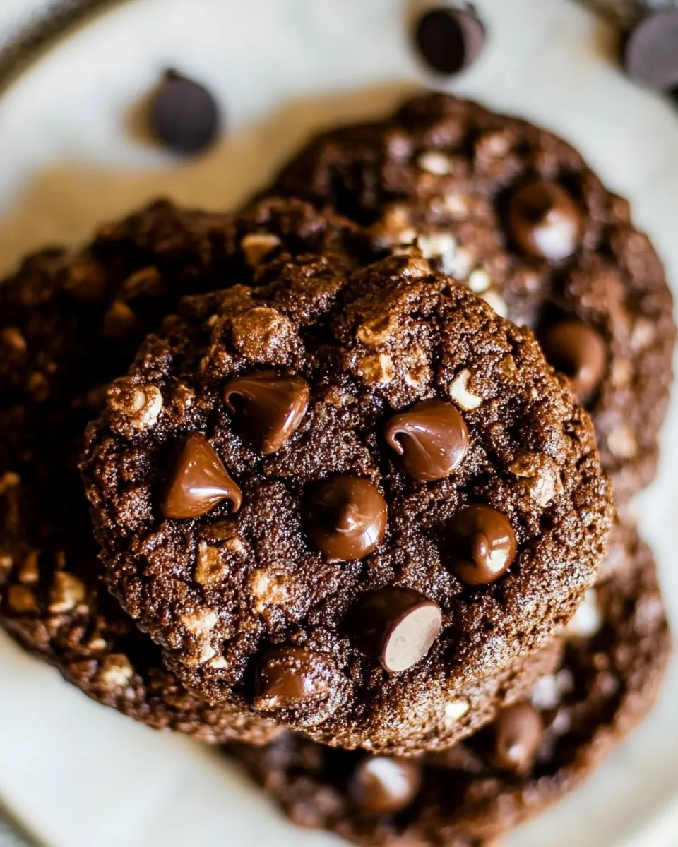 Classic Keto Double Chocolate Chip Cookies dish photo