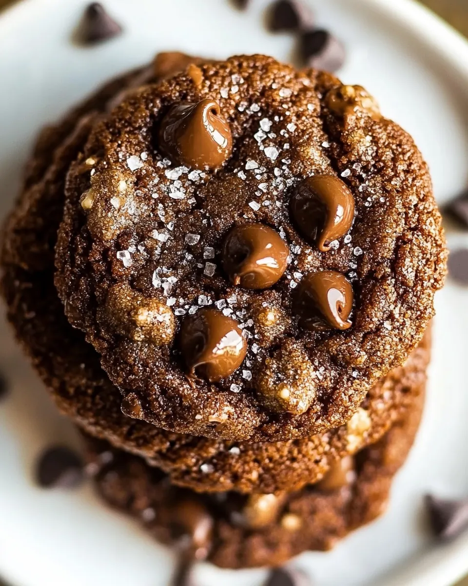 Easy Keto Double Chocolate Chip Cookies food shot
