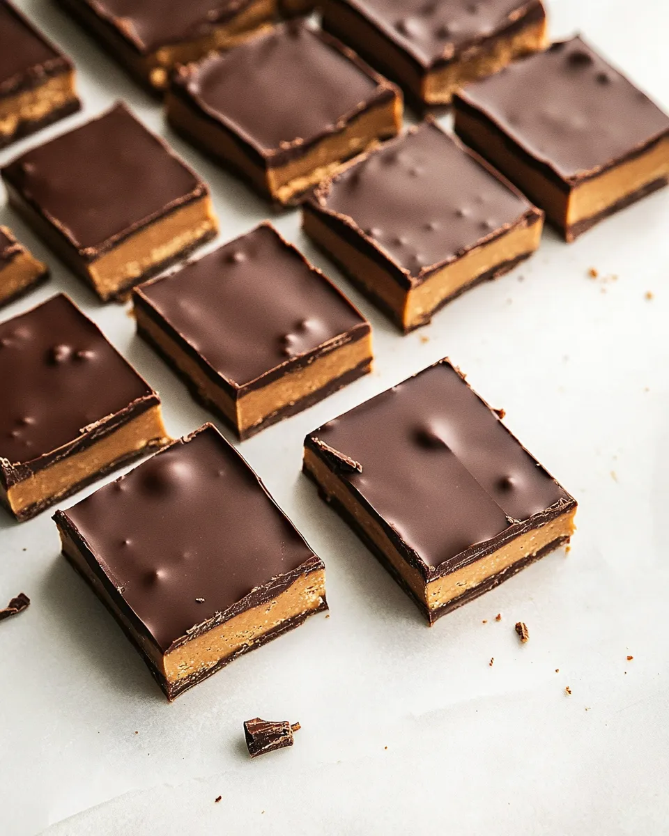 Classic Keto Peanut Butter Chocolate Bars recipe image