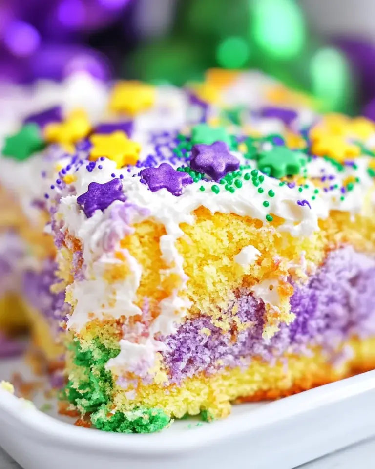 Homemade King Cake Poke Cake Recipe photo