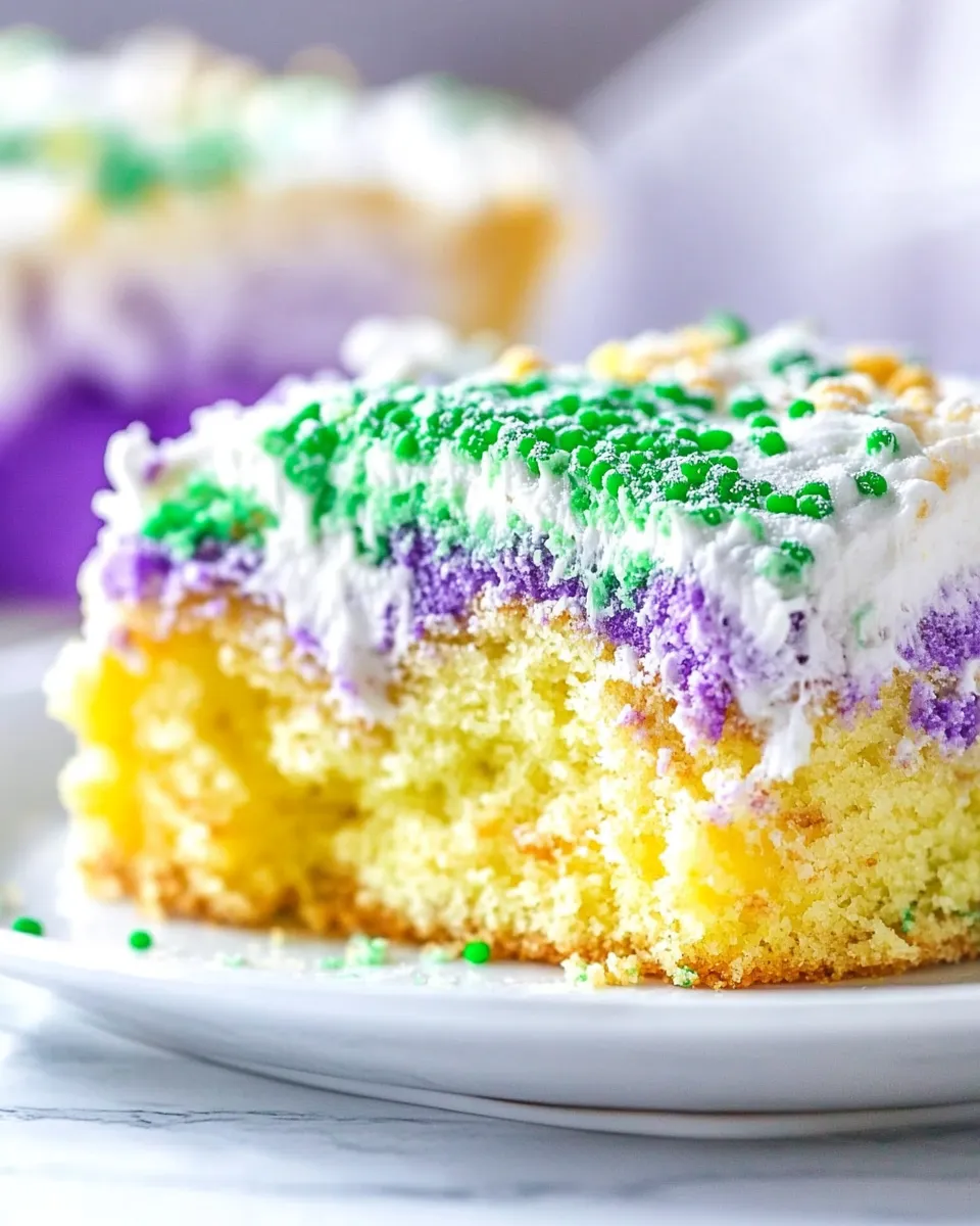Classic King Cake Poke Cake Recipe image