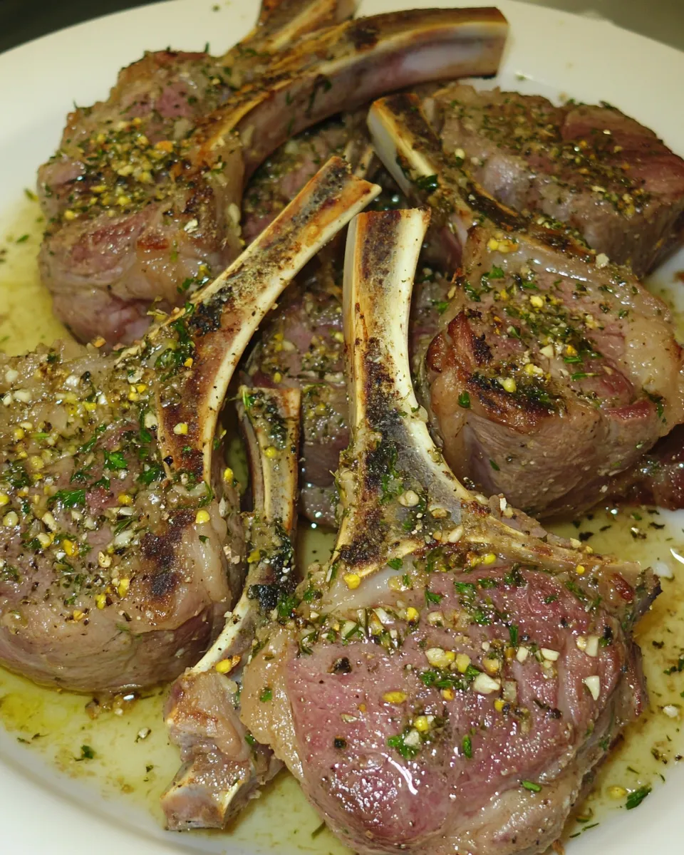 Homemade Lamb Chops with Parsley, Garlic and Rosemary photo