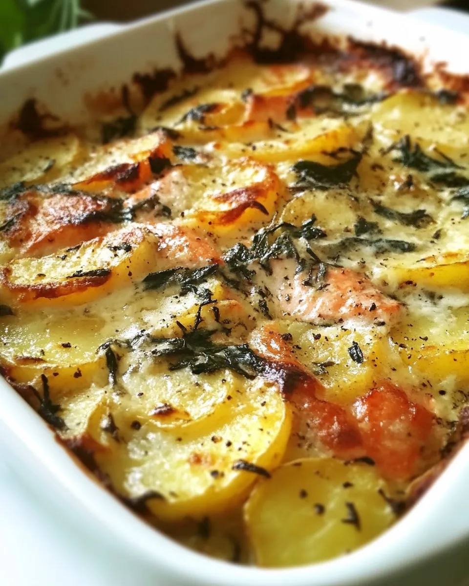 Classic Laxpudding: Swedish Salmon & Potatoes Bake dish photo